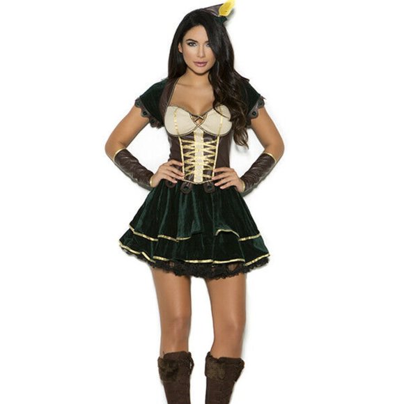 Costume Archer Robin Hood Renaissance  13th Century - Picture 1 of 3